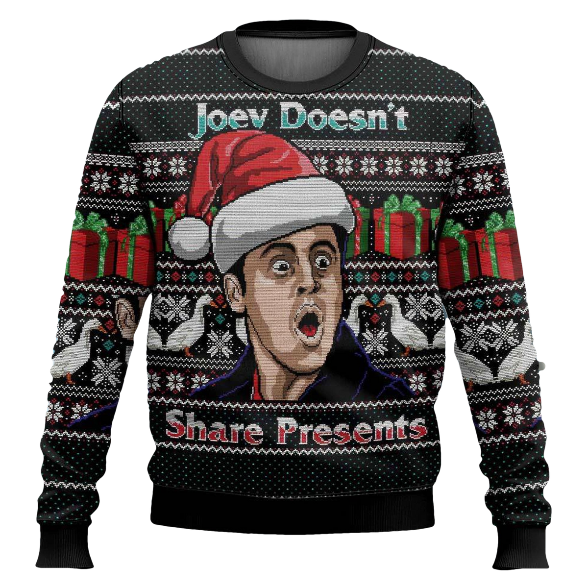 Joey Doesn't Share Presents Friends Christmas Ugly Sweater - Moonbestprint
