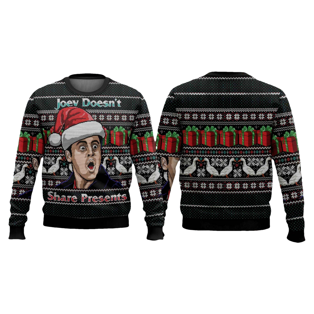 Joey Doesn't Share Presents Friends Christmas Ugly Sweater - Moonbestprint