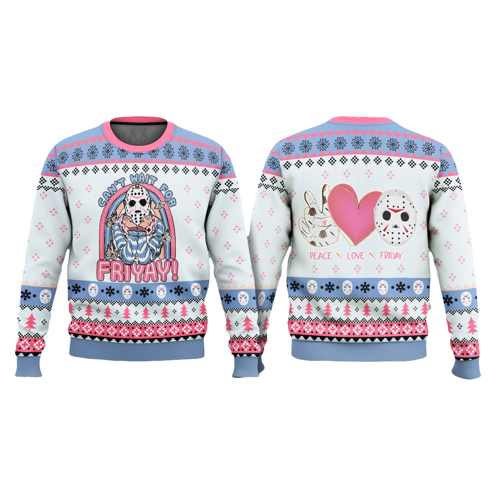 Jason Voorhees Can't Wait For Friday Funny Ugly Sweater - Moonbestprint