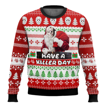Jason Voorhees Have A Killer Day Ugly Christmas Sweater - Moonbestprint