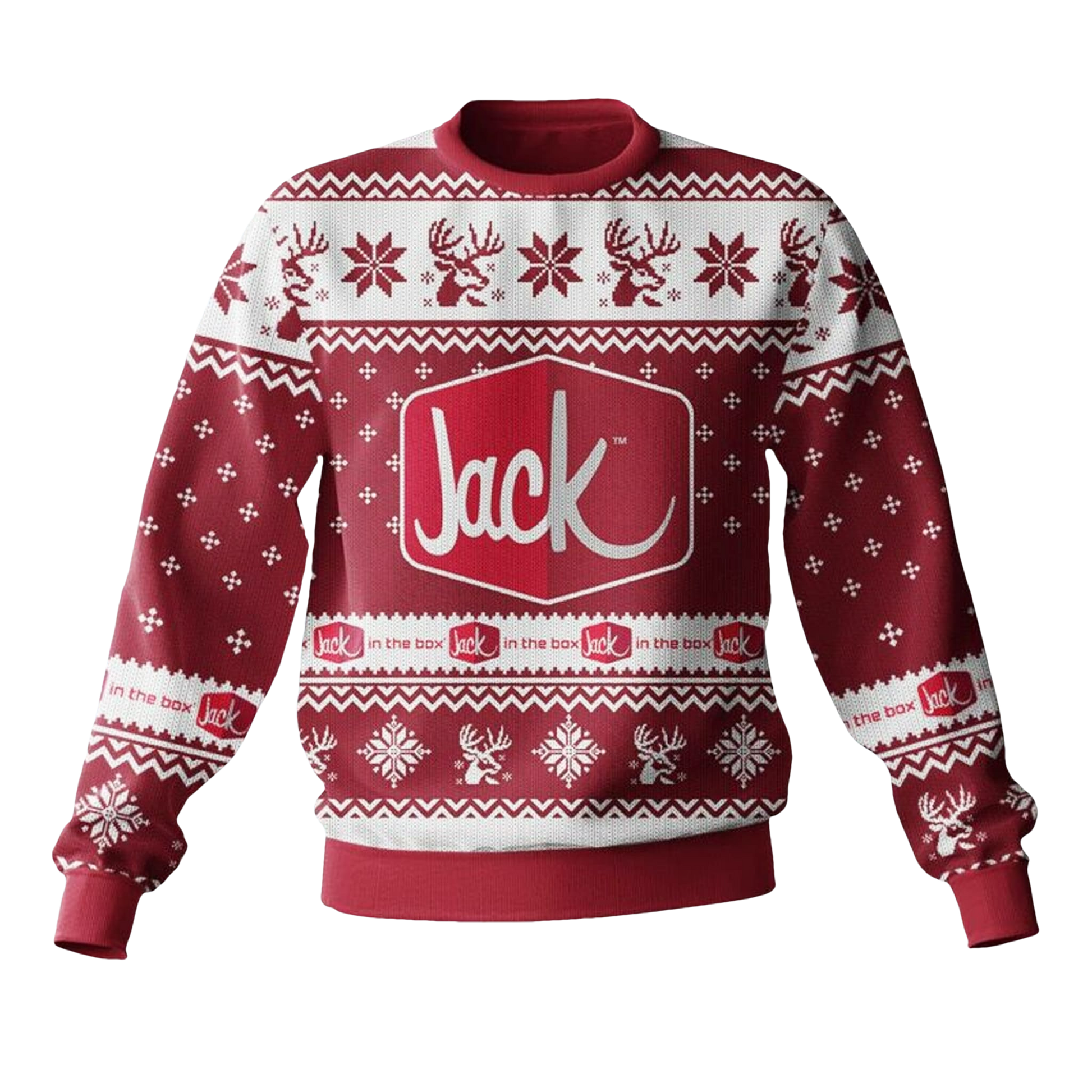 Jack in the Box Restaurant Ugly Christmas Sweater - Moonbestprint