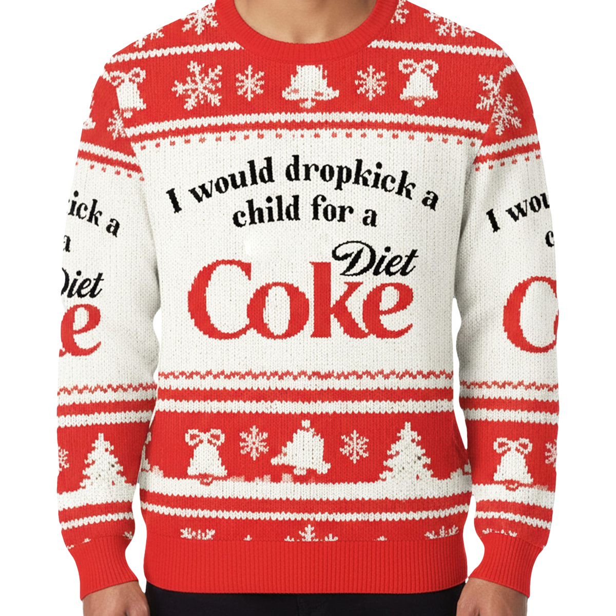I Would Dropkick A Child For A Diet Coke Ugly Christmas Sweater - Moonbestprint
