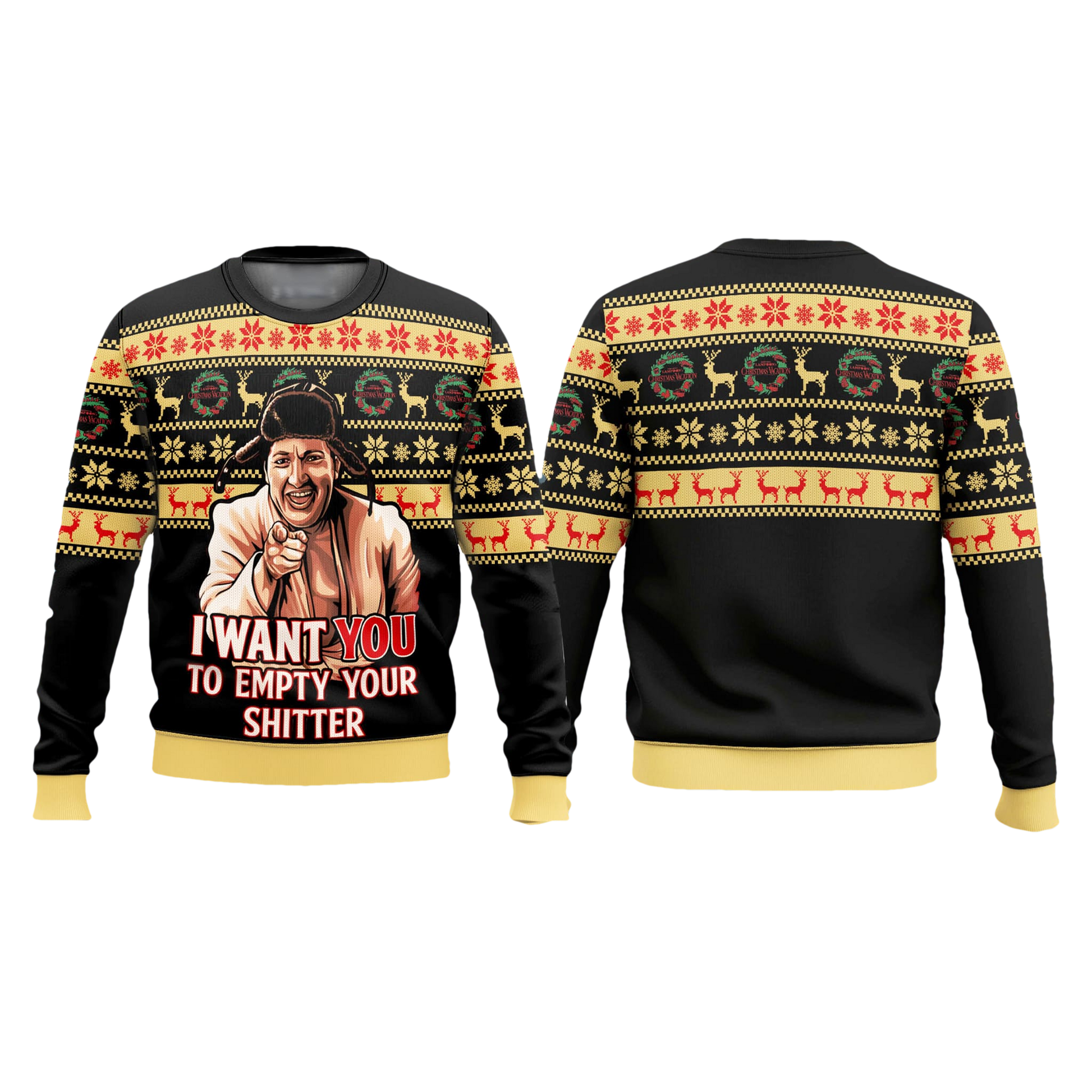 I Want You To Empty Your Shitter National Lampoon's Vacation Christmas Ugly Sweater - Moonbestprint
