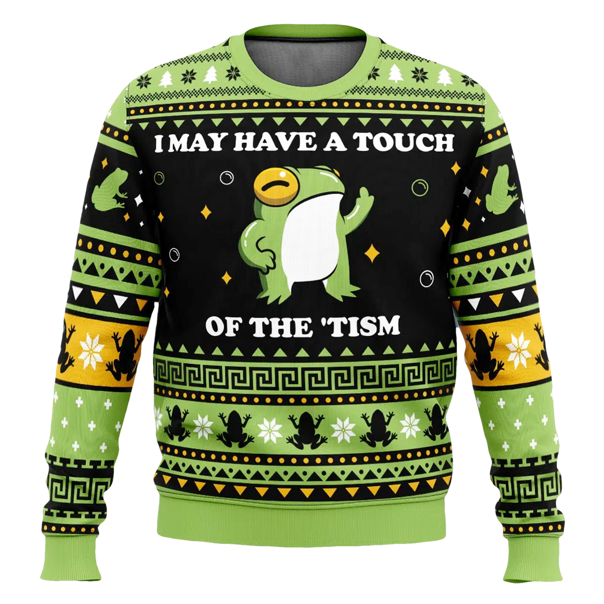I May Have A Touch Of The 'Tism Frog Ugly Sweater - Moonbestprint