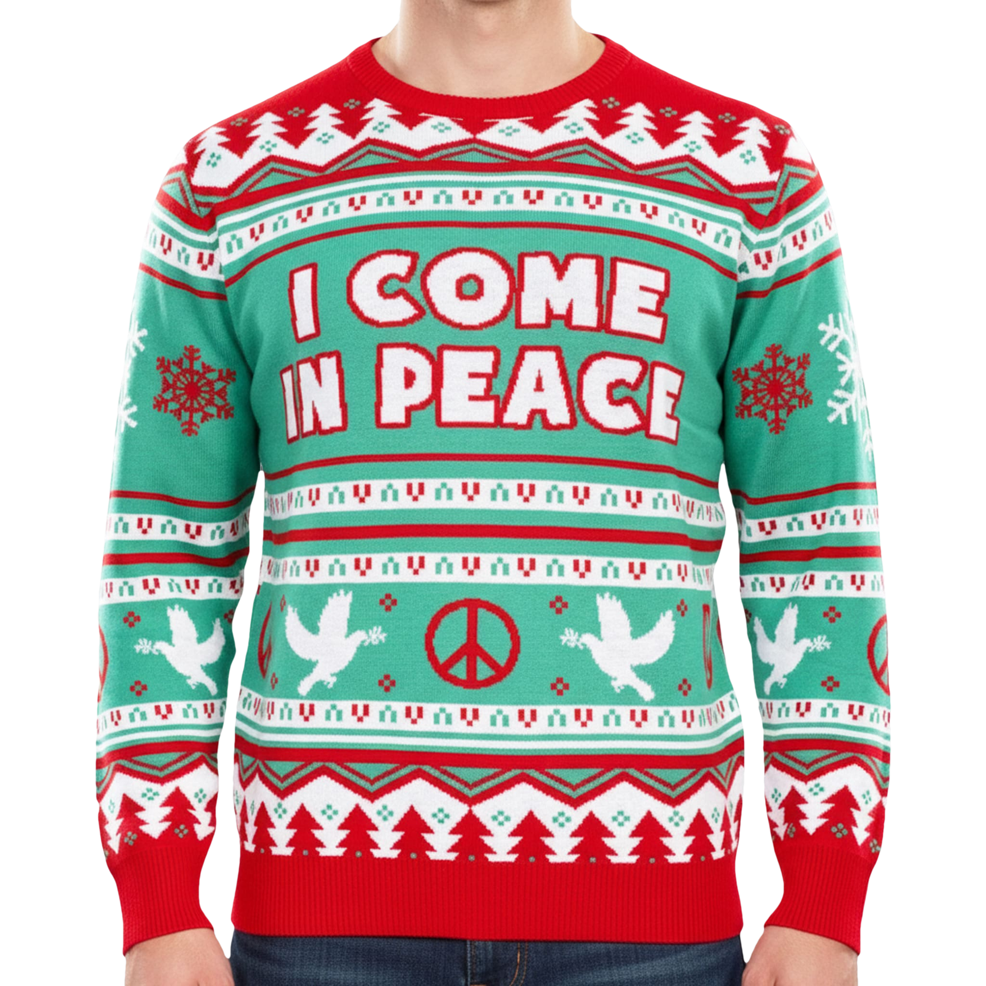 I Come In Peace Christmas Sweater - Moonbestprint