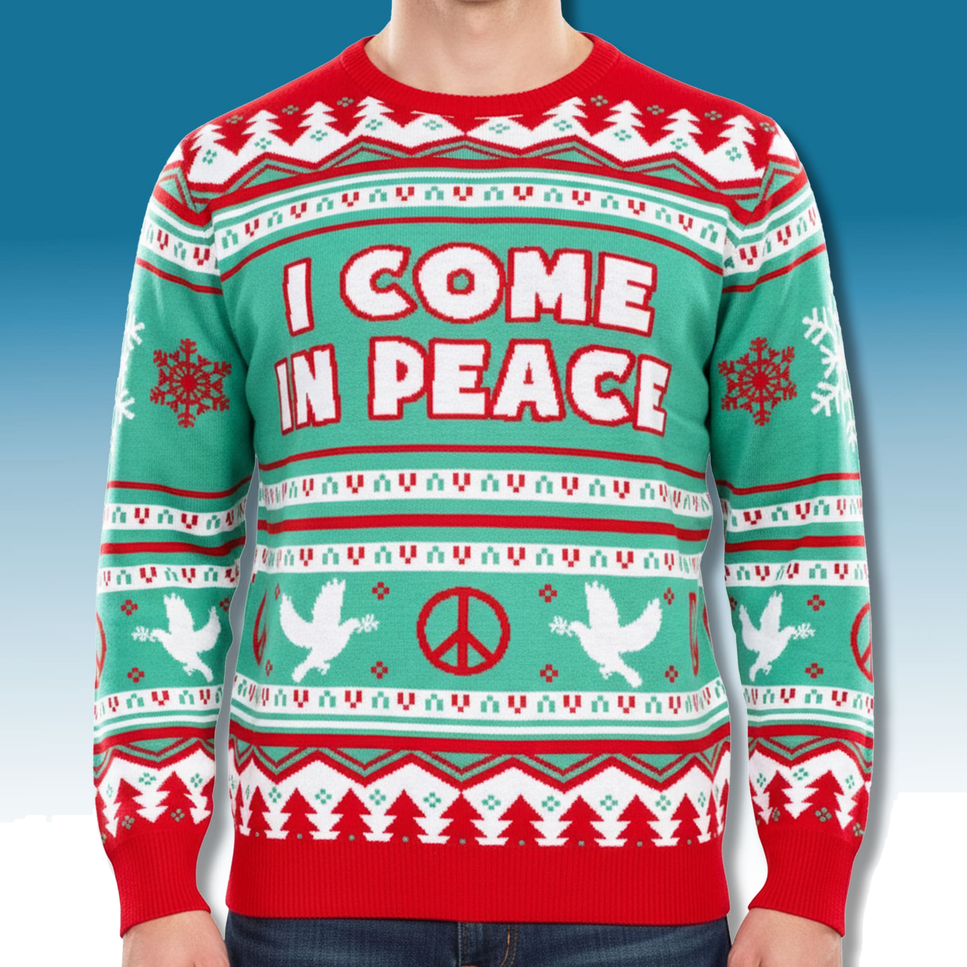 I Come In Peace Christmas Sweater - Moonbestprint