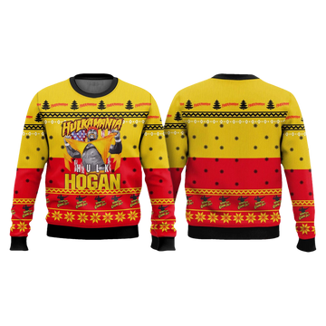 Hulkamania Hulk Hogan Ripping Shirt Ugly Christmas Sweater - Moonbestprint