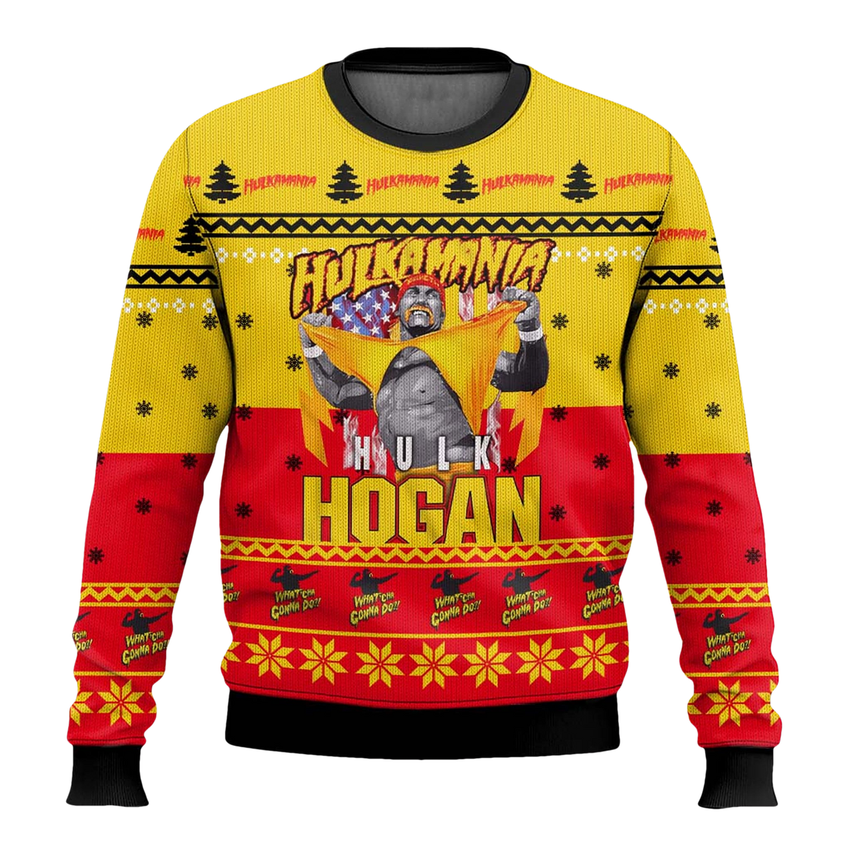 Hulkamania Hulk Hogan Ripping Shirt Ugly Christmas Sweater - Moonbestprint