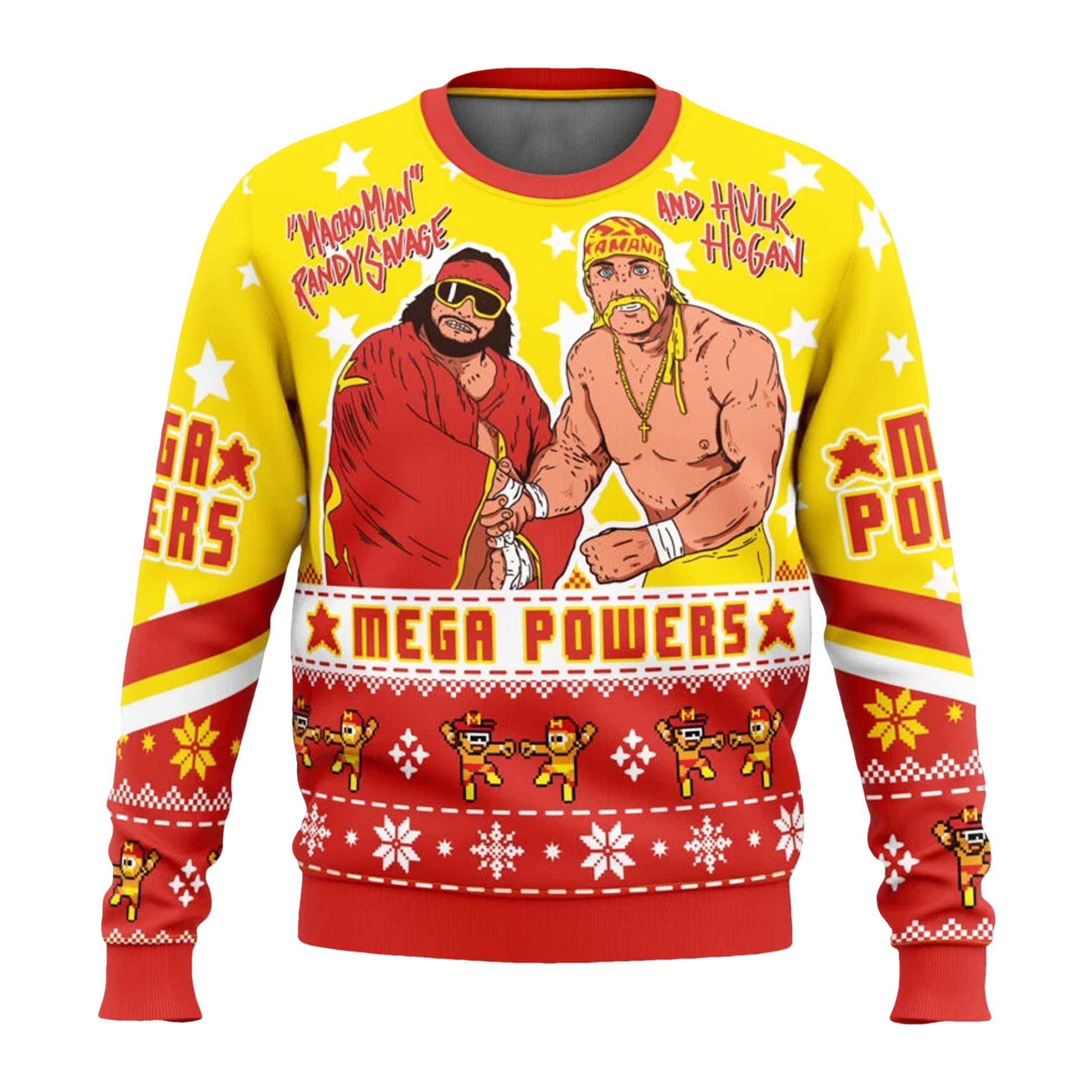 Hulk Hogan x Macho Man Mega Powers Christmas Ugly Sweater - Moonbestprint