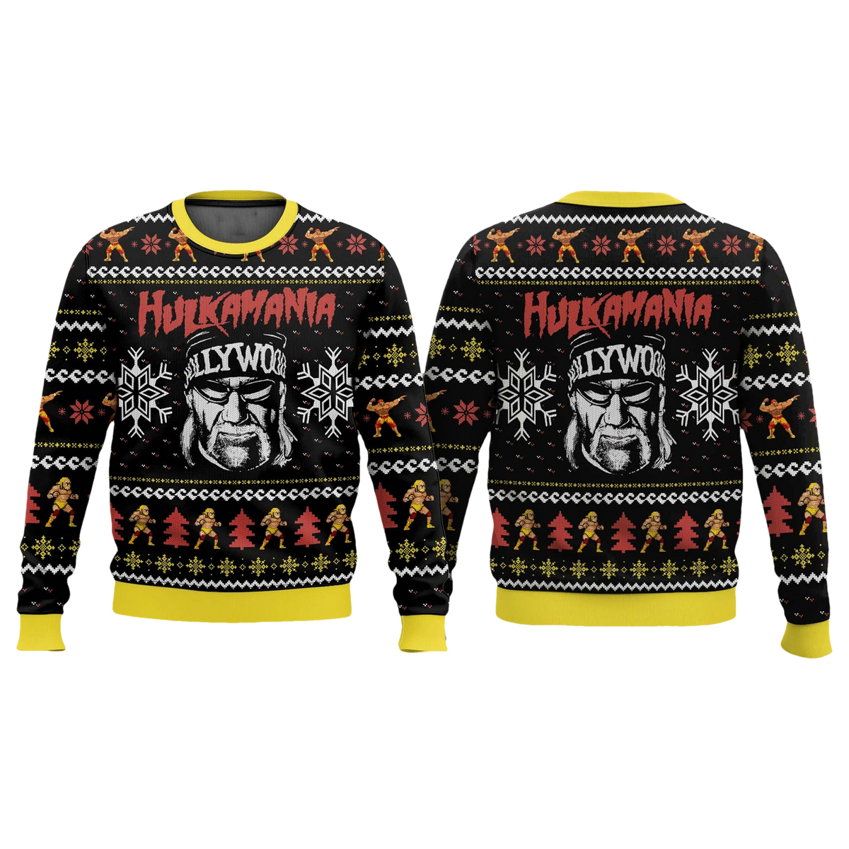 Hulkamania Hulk Hogan Hollywood Christmas Ugly Sweater - Moonbestprint