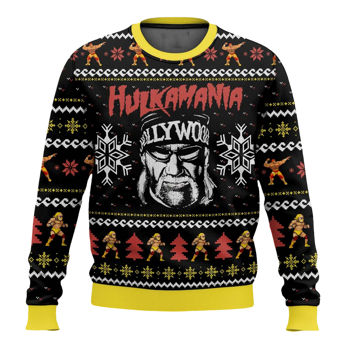 Hulkamania Hulk Hogan Hollywood Christmas Ugly Sweater - Moonbestprint