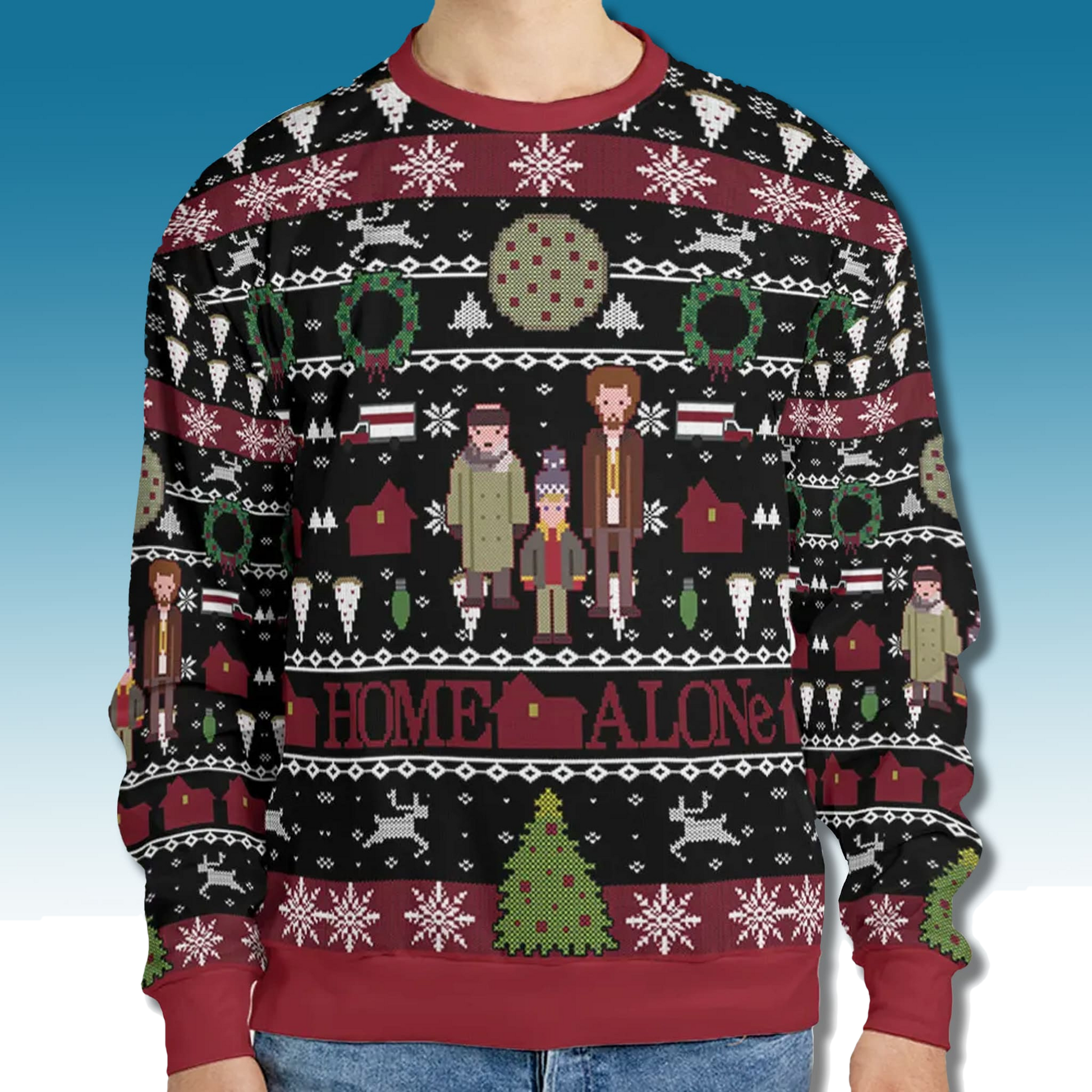 Home Alone Holiday Mischief Ugly Christmas Sweater - Moonbestprint