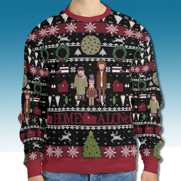 Home Alone Holiday Mischief Ugly Christmas Sweater - Moonbestprint
