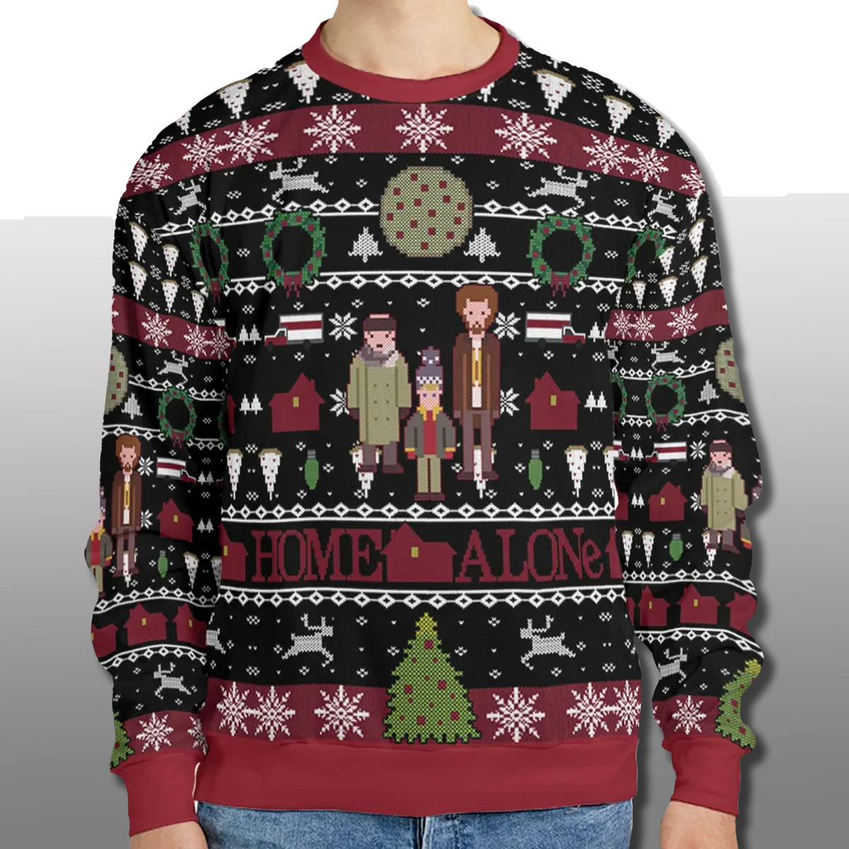 Home Alone Holiday Mischief Ugly Christmas Sweater - Moonbestprint