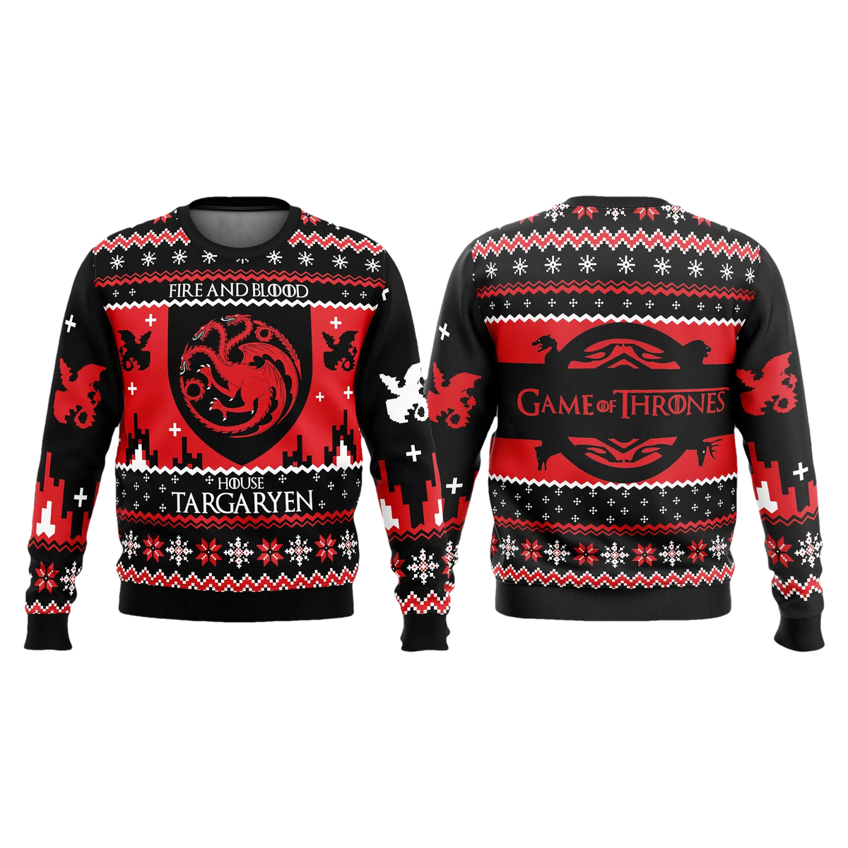 House Targaryen Game of Thrones Ugly Christmas Sweater - Moonbestprint