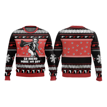 Go Ahead Make My Day Dirty Harry Ugly Christmas Sweater - Moonbestprint