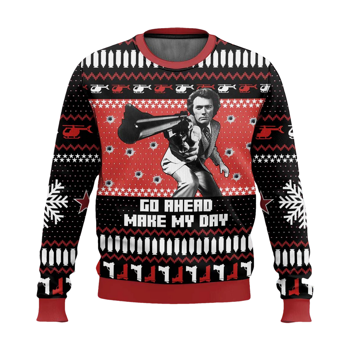 Go Ahead Make My Day Dirty Harry Ugly Christmas Sweater - Moonbestprint
