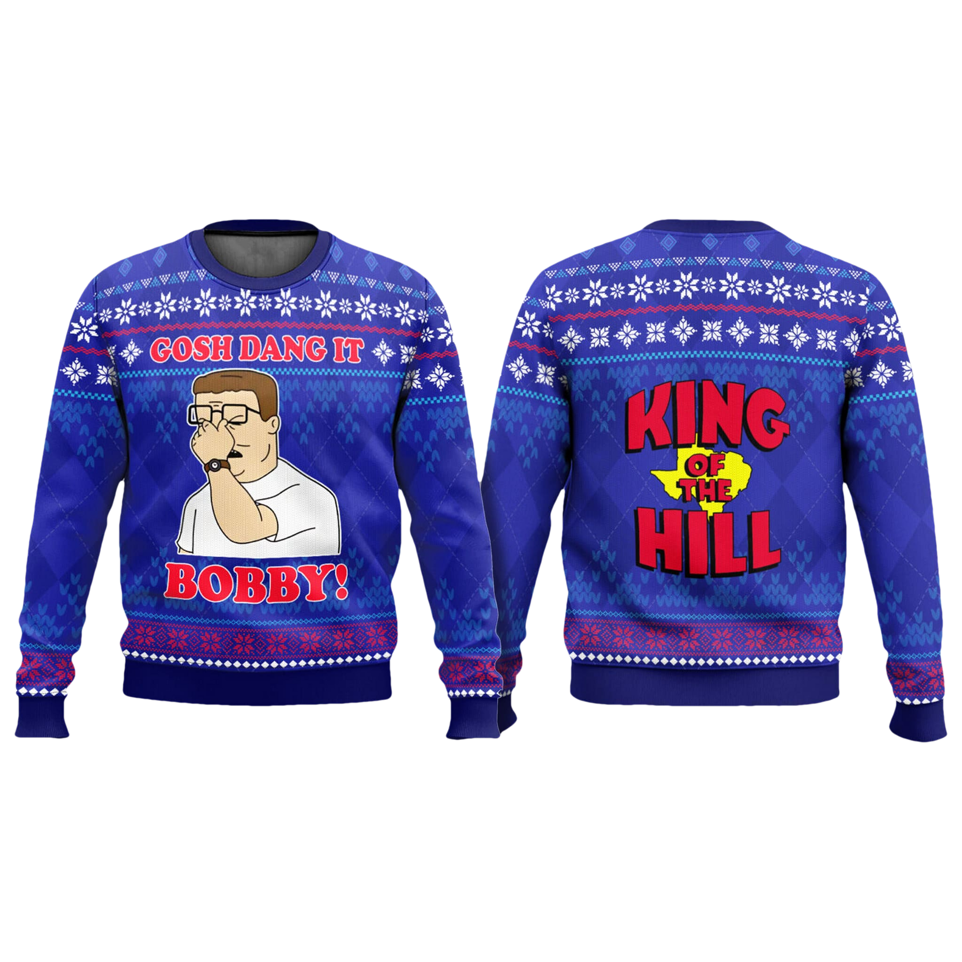 Gosh Dang It Bobby King Of The Hill Ugly Christmas Sweater - Moonbestprint