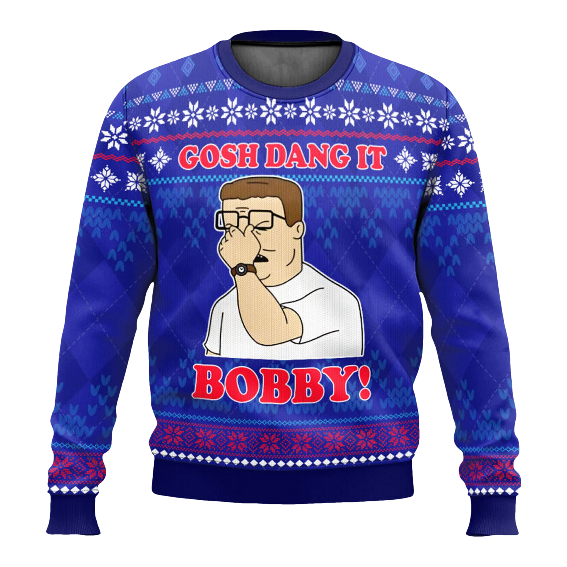 Gosh Dang It Bobby King Of The Hill Ugly Christmas Sweater - Moonbestprint