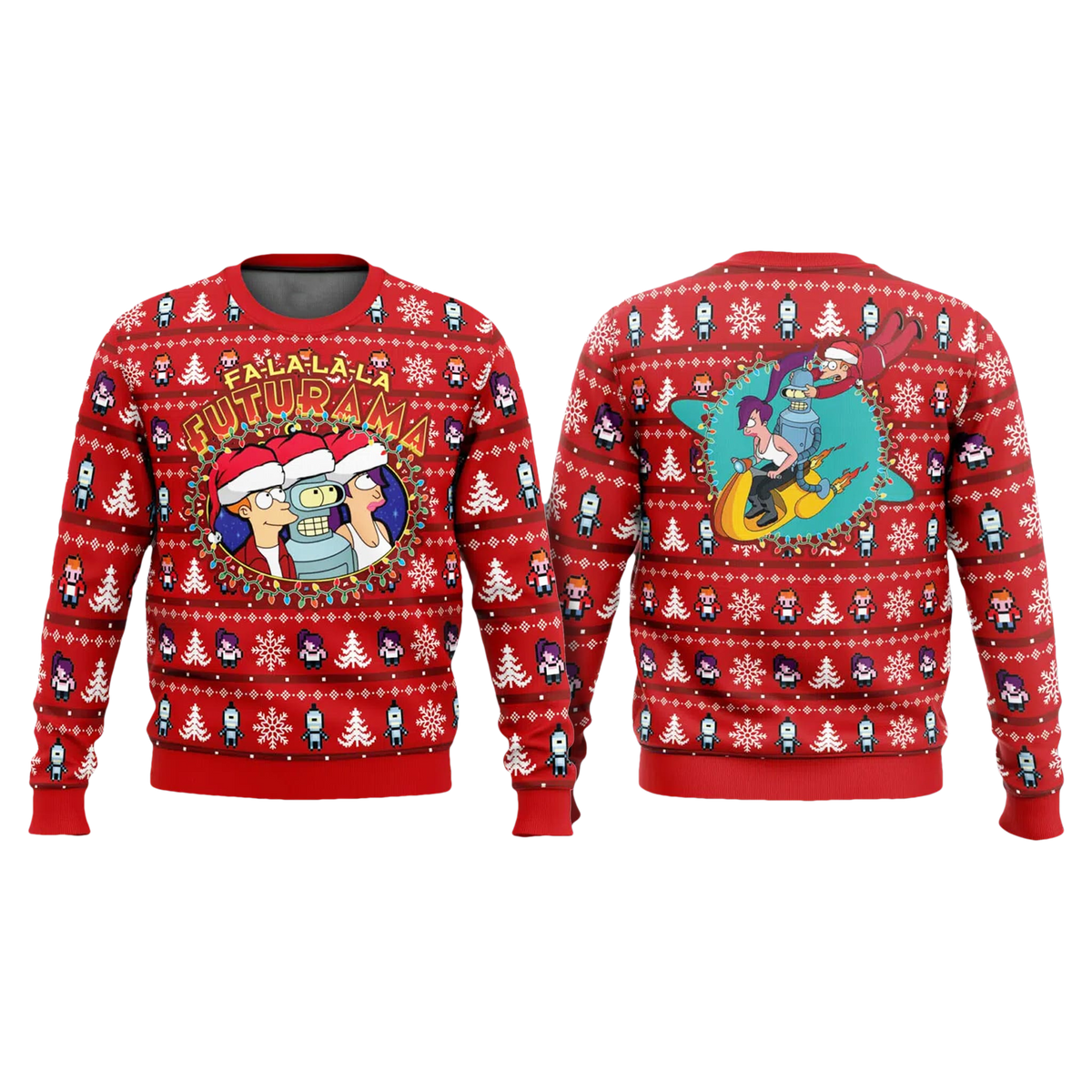Futurama Fa-La-La-La Christmas Ugly Sweater - Moonbestprint