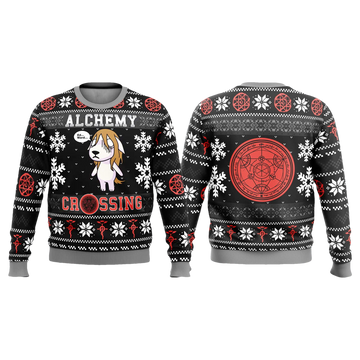 Fullmetal Alchemist Alchemy Crossing Ugly Christmas Sweater - Moonbestprint