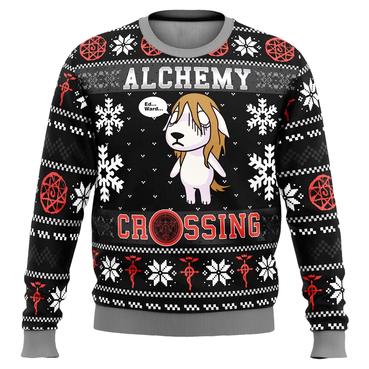 Fullmetal Alchemist Alchemy Crossing Ugly Christmas Sweater - Moonbestprint