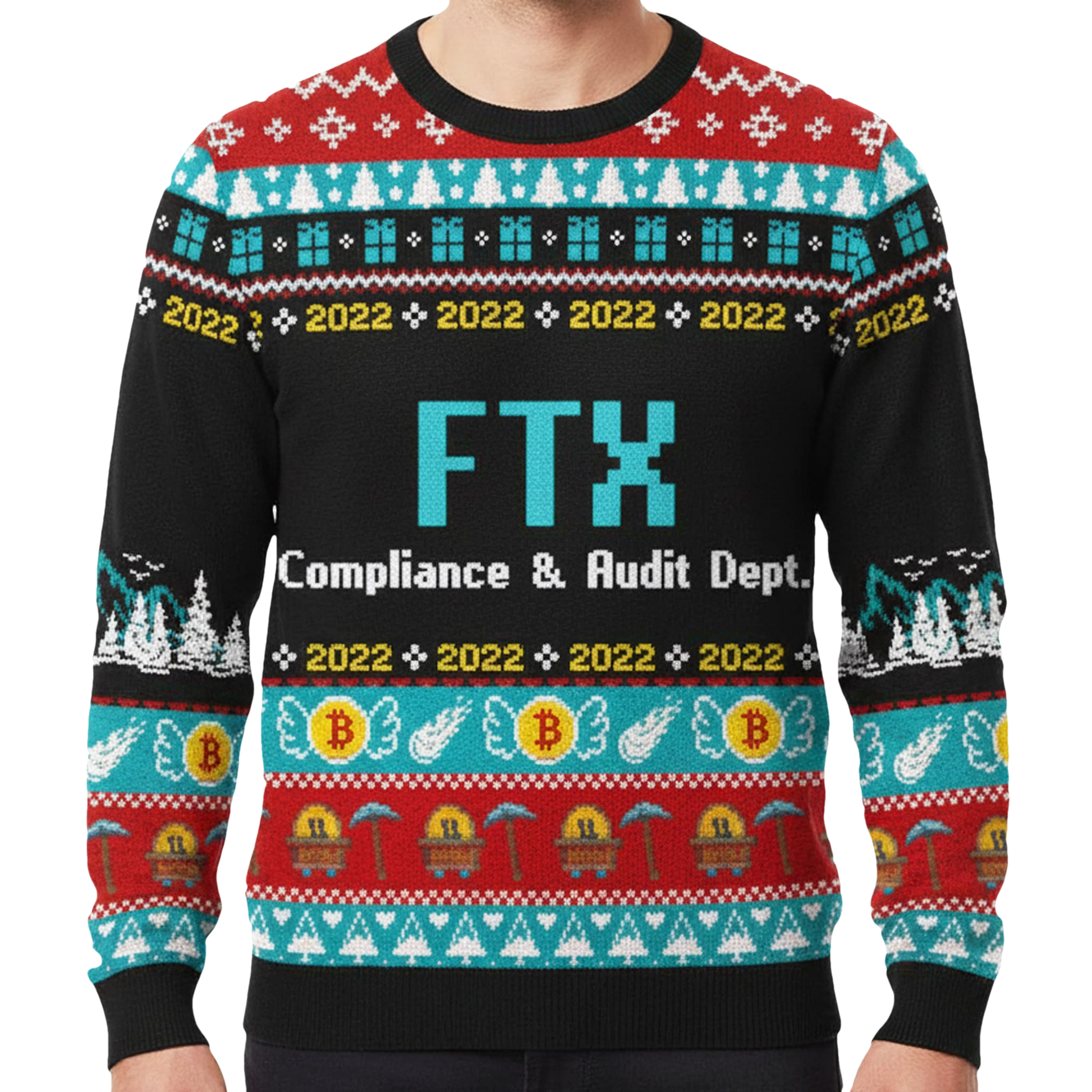 FTX Complicance and Audit Dept 2022 Ugly Christmas Sweater - Moonbestprint