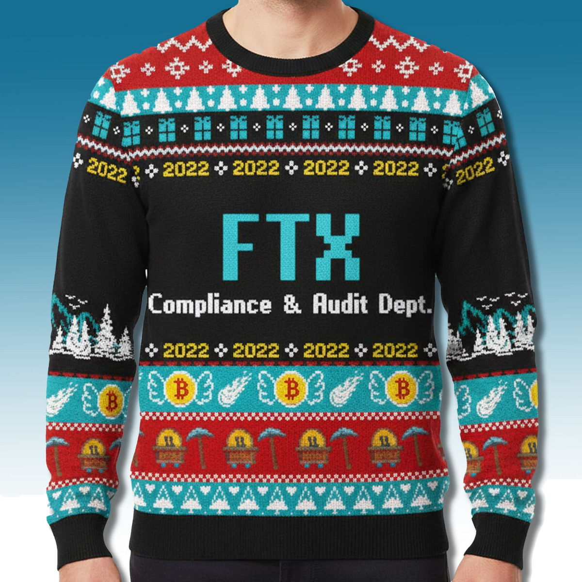 FTX Complicance and Audit Dept 2022 Ugly Christmas Sweater - Moonbestprint