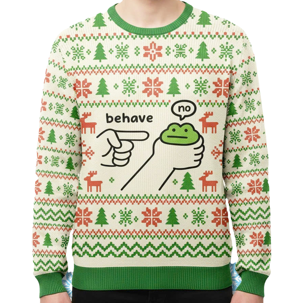 Frog No Behave Ugly Christmas Sweater - Moonbestprint