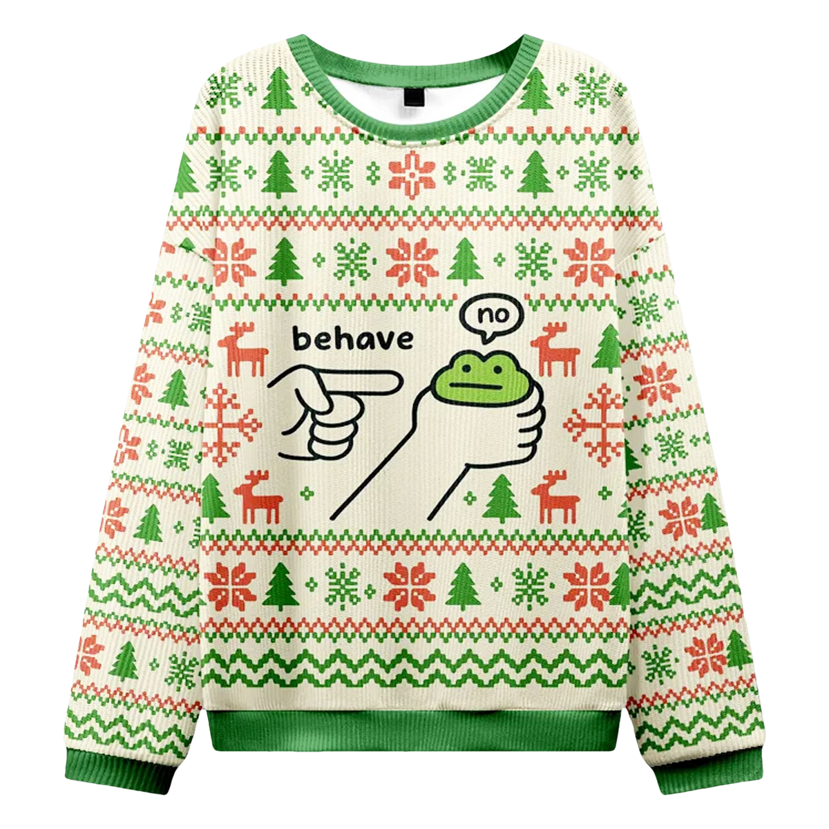 Frog No Behave Ugly Christmas Sweater - Moonbestprint