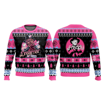 Freddy Krueger Elm Street Pink Ugly Sweater - Moonbestprint