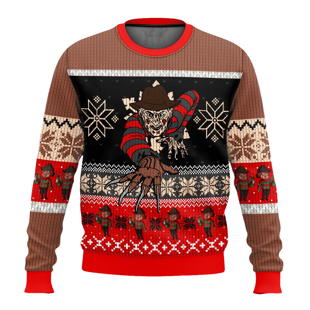 Freddy Krueger Crawling Christmas Ugly Sweater - Moonbestprint