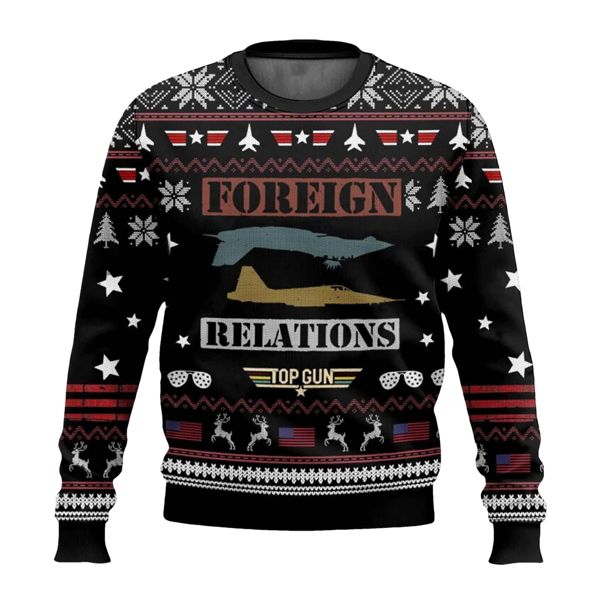 Foreign Relations Top Gun Christmas Ugly Sweater - Moonbestprint