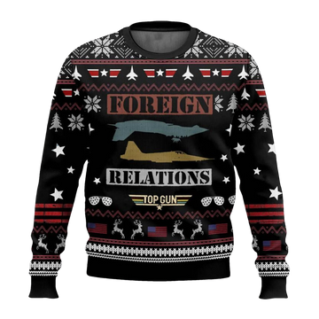 Foreign Relations Top Gun Christmas Ugly Sweater - Moonbestprint