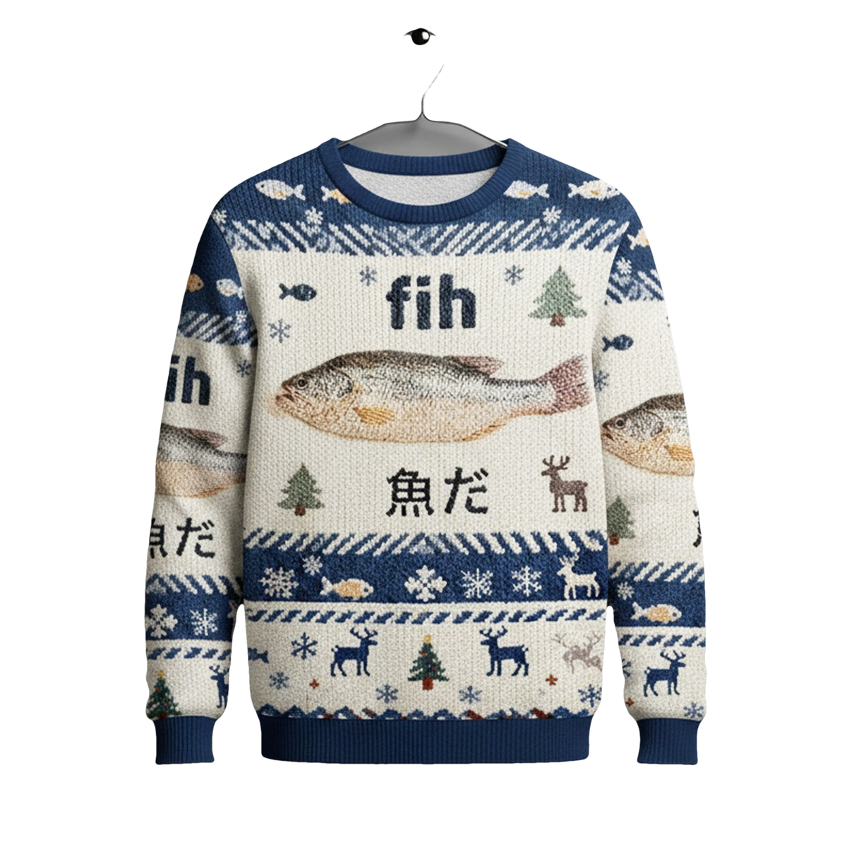 Fish Japanese Fih Christmas Ugly Sweater - Moonbestprint