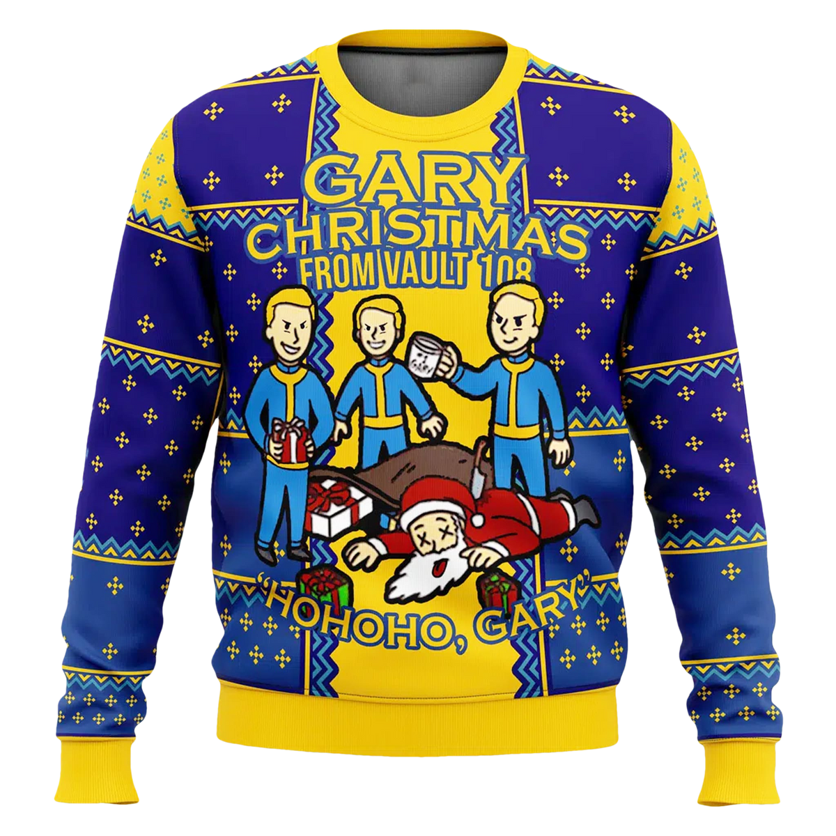 Fallout Gary Santa Meme Ugly Christmas Sweater - Moonbestprint