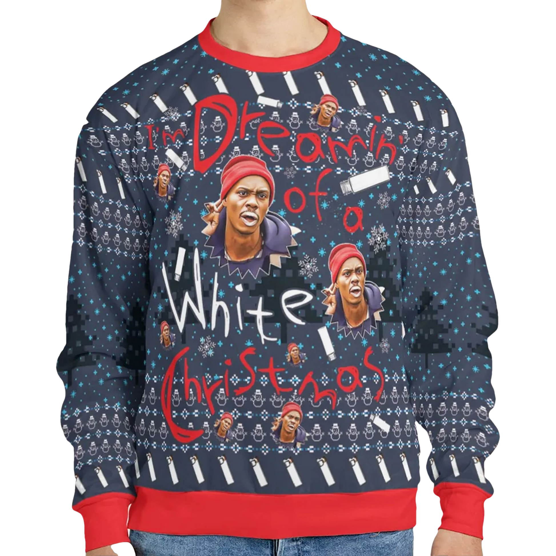 Dreaming Of A White Christmas Ugly Christmas Sweater - Moonbestprint