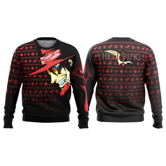 Dark Fanstasy Hellsing Alucard Ugly Christmas Sweater - Moonbestprint