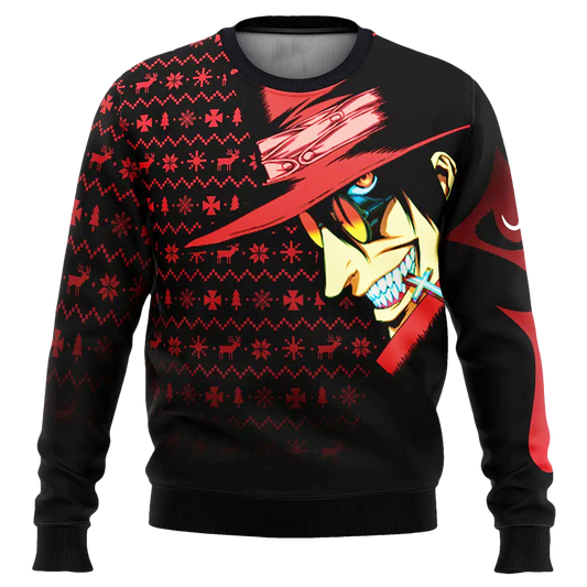 Dark Fanstasy Hellsing Alucard Ugly Christmas Sweater - Moonbestprint
