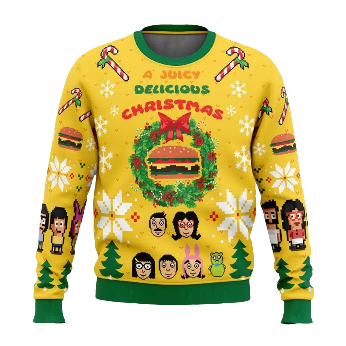 Bob's Burgers A Juicy Delicious Christmas Ugly Sweater - Moonbestprint