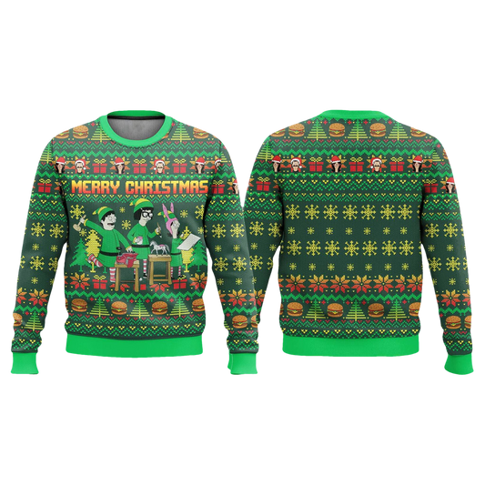 Bob's Burgers Merry Christmas Green Ugly Sweater - Moonbestprint