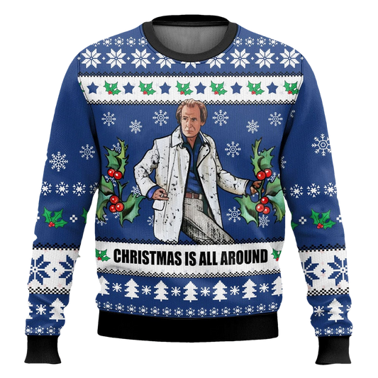 Billy Mack Christmas Is All Around Love Actually Christmas Ugly Sweater - Moonbestprint
