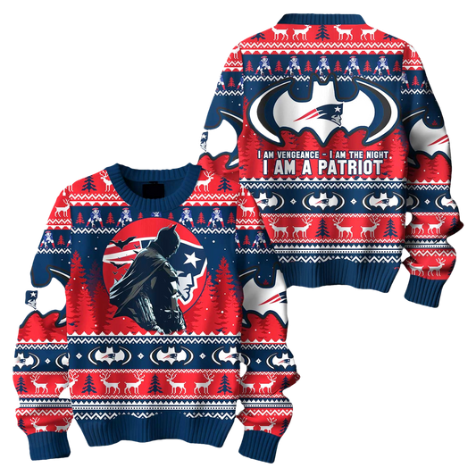 Batman I Am A Patriot Football Ugly Sweater 2025 - Moonbestprint
