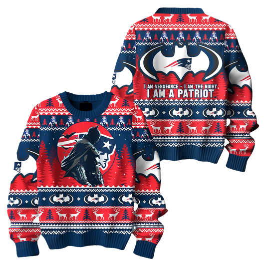 Batman I Am A Patriot Football Ugly Sweater 2025 - Moonbestprint