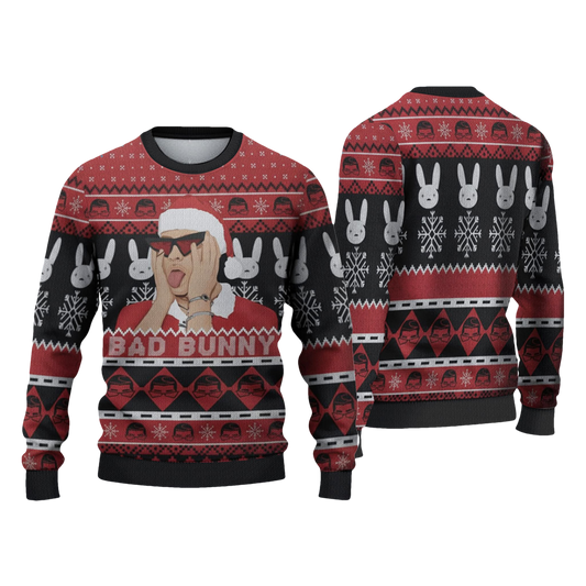 Bad Bunny 2025 Ugly Christmas Sweater - Moonbestprint