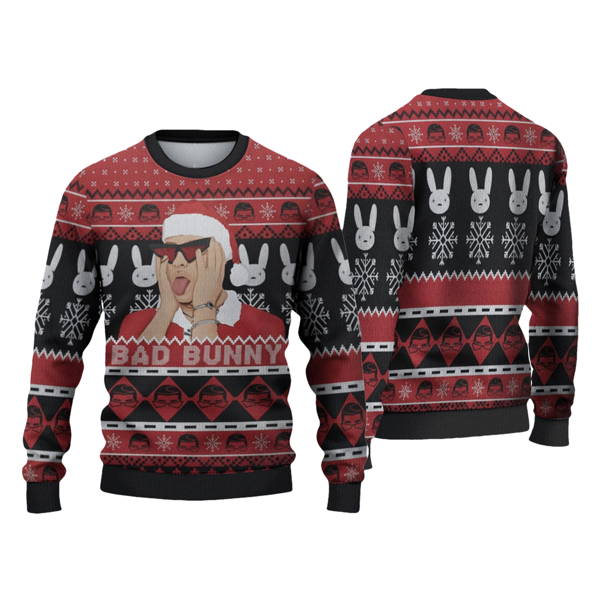 Bad Bunny 2025 Ugly Christmas Sweater - Moonbestprint