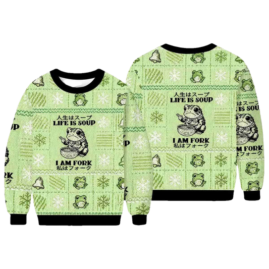 Life Is Soup I Am Fork Ugly Christmas Sweater - Moonbestprint