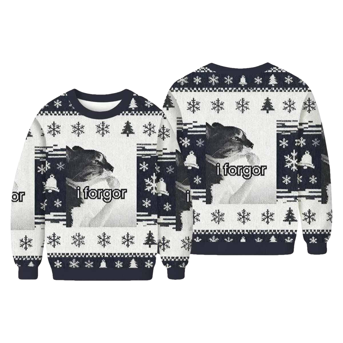 I Forgot Cat Meme Ugly Christmas Sweater - Moonbestprint