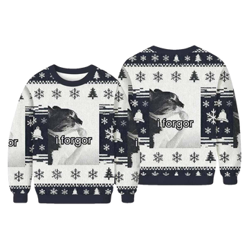 I Forgot Cat Meme Ugly Christmas Sweater - Moonbestprint