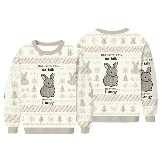 No Talk I Angy Ugly Christmas Sweater - Moonbestprint